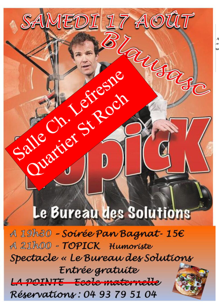 « TOPICK » Soirée Pan-Bagnat – samedi 17 août 2024